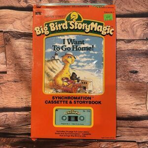 Vintage Big Bird StoryMagic I Want To Go Home! Cassette & Storybook Set 1986
